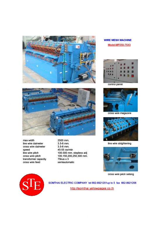 เครื่องทอตะแกรงไวร์เมช-MP250 เครื่องทอตะแกรงไวร์เมช-MP250